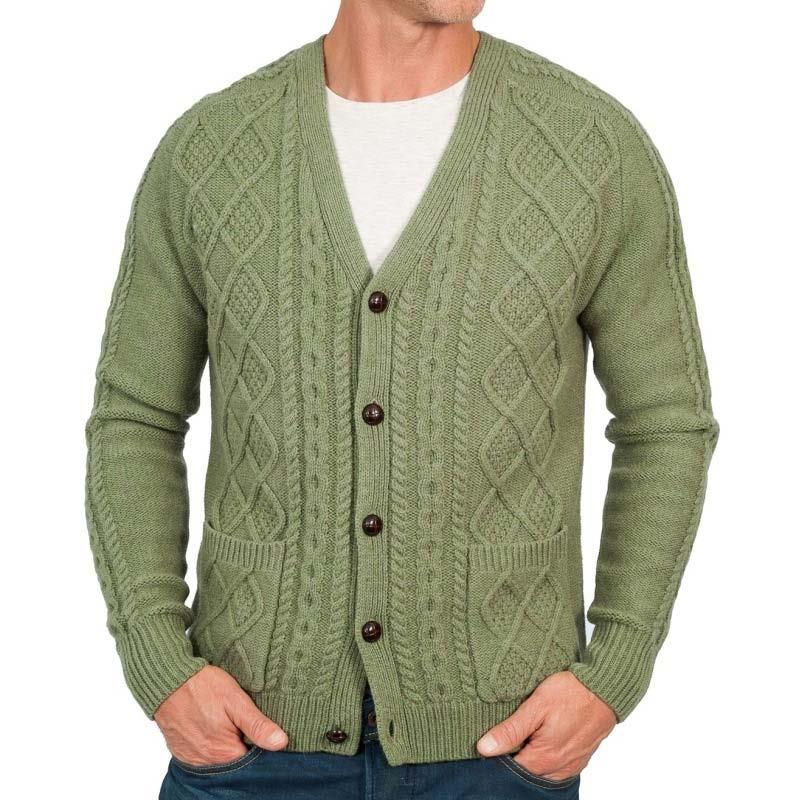 Свитер Lambswool Cable V-Neck Woolmark