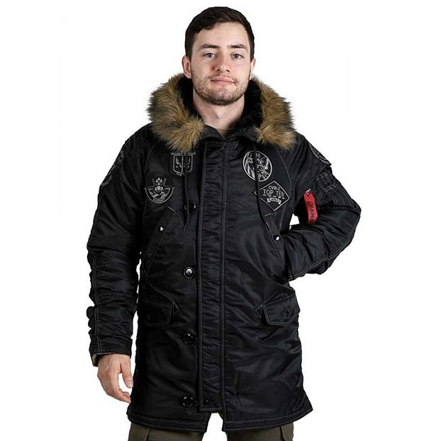 Зимняя аляска N-3B Top Gun Black Chameleon