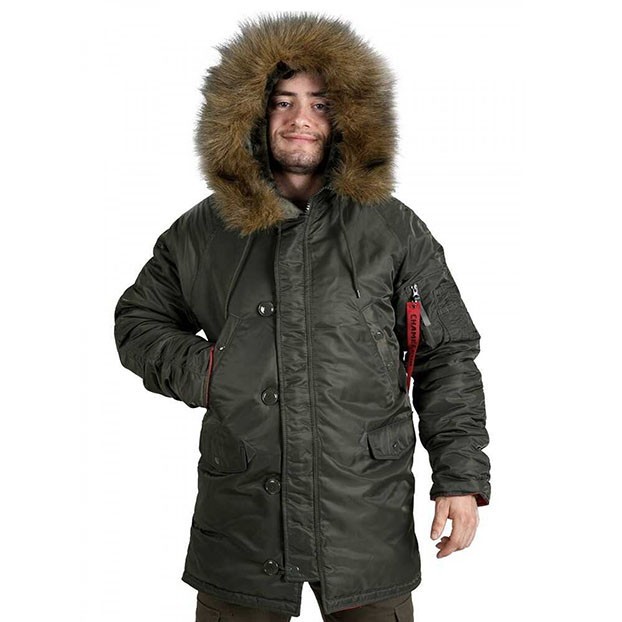 Зимняя аляска N-3B Slim Fit Olive Chameleon