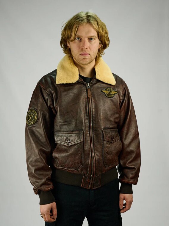 Мужской кожаный пилот Red Tornado Foersverd