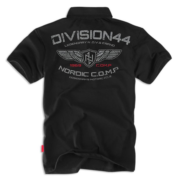Поло черный Division 44 Dobermans Aggressive