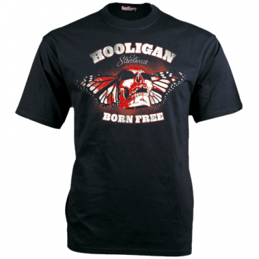  Черная футболка Born Free Hooligan Streetwear изображение 1 