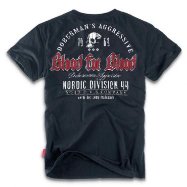  Футболка с черепом BLOOD FOR BLOOD Dobermans Aggressive TS32 изображение 1 