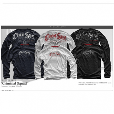  Лонгслив CRIMINAL SQUAD Dobermans Aggressive ls33 изображение 2 