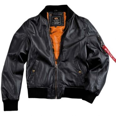  Осенняя куртка с воротником  MA-1 Light Weight Leather Alpha Industries изображение 1 