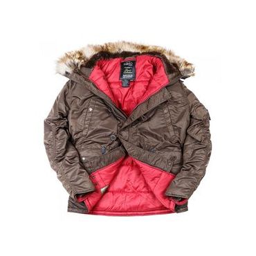  Длинная куртка N3B Tight Husky II Nord Denali Storm Brown/Red изображение 1 
