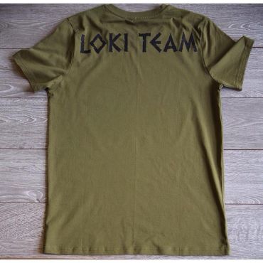  Черная футболка Лого Loki Tactical Gear изображение 2 
