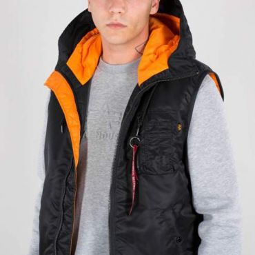  мужской жилет  Hooded MA-1 Vest Alpha Industries изображение 2 