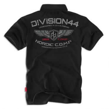  Поло черный Division 44 Dobermans Aggressive изображение 1 