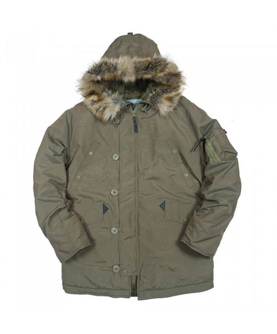  Куртка с мехом N3B Oxford Nord Storm Gothic Olive изображение 7 