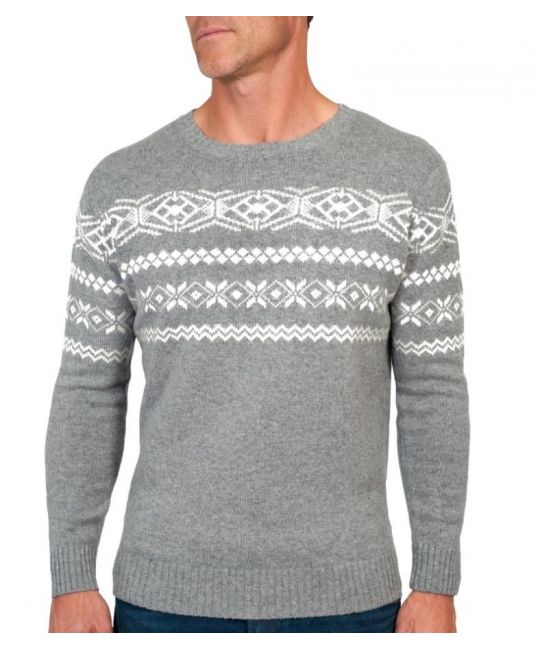  Свитер Unisex Fair Isle Crew Neck Woolmark изображение 4 