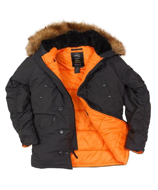  Куртка с мехом N3B Oxford Nord Storm GreyBlack изображение 9 
