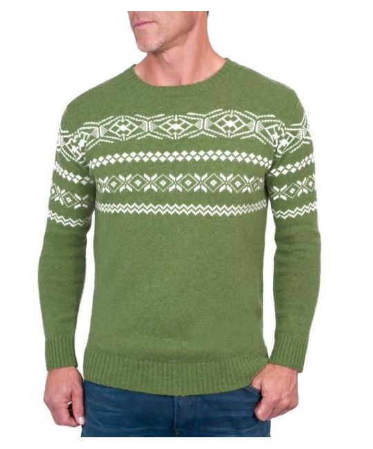  Свитер Unisex Fair Isle Crew Neck Woolmark изображение 3 