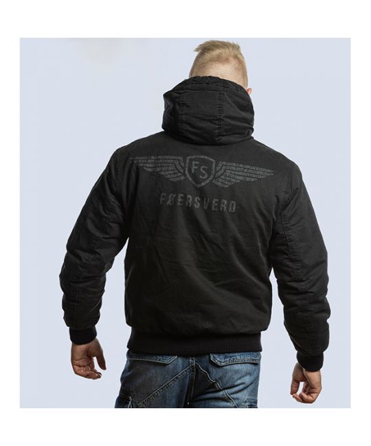  Мужская хлопковая куртка с капюшоном Adler черная FOERSVERD изображение 4 