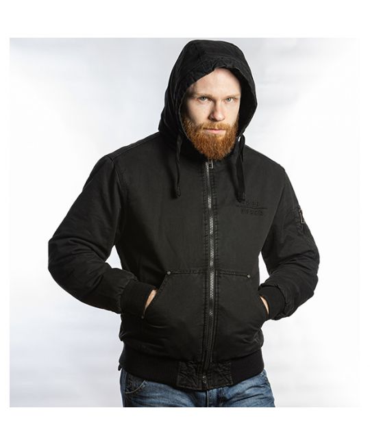  Мужская хлопковая куртка с капюшоном Adler черная FOERSVERD изображение 9 