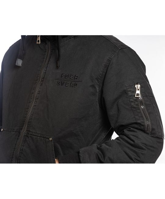  Мужская хлопковая куртка с капюшоном Adler черная FOERSVERD изображение 6 