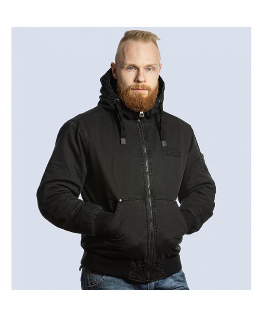  Мужская хлопковая куртка с капюшоном Adler черная FOERSVERD изображение 2 