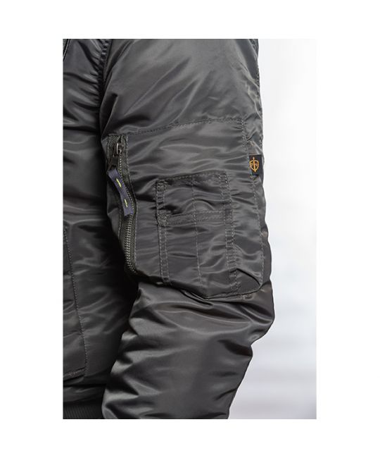  Мужская куртка-бомбер JU-01P патч черная FOERSVERD изображение 5 