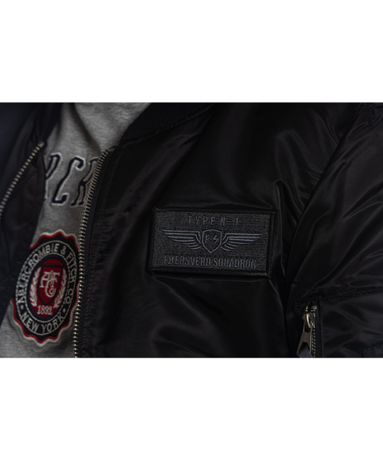  Мужская куртка-бомбер JU-01P патч черная FOERSVERD изображение 6 