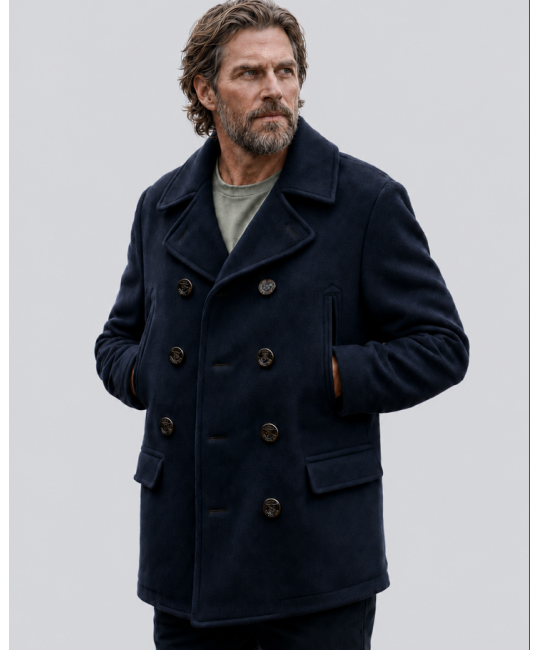  Морской бушлат Peacoat (Long)синий Foersverd изображение 2 